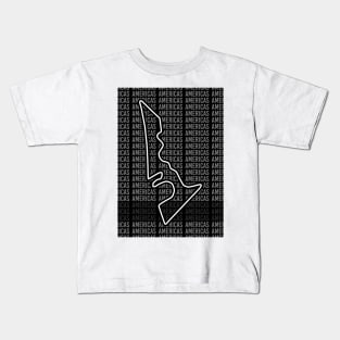 Americas  - F1 Circuit - Black and White Kids T-Shirt